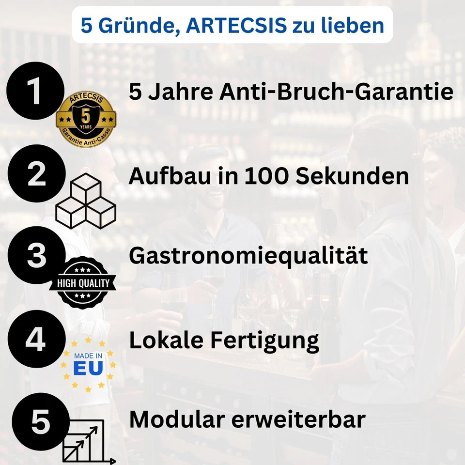 ARTECSIS Weinregal aus Kunststoff stapelbar - Modulares Flaschenregal granitgrau - Bild 2 von 4