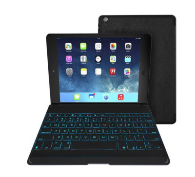 ZAGG Folio Case Hinged with Backlit Bluetooth Keyboard Multi-Angled iPad Mini 4 