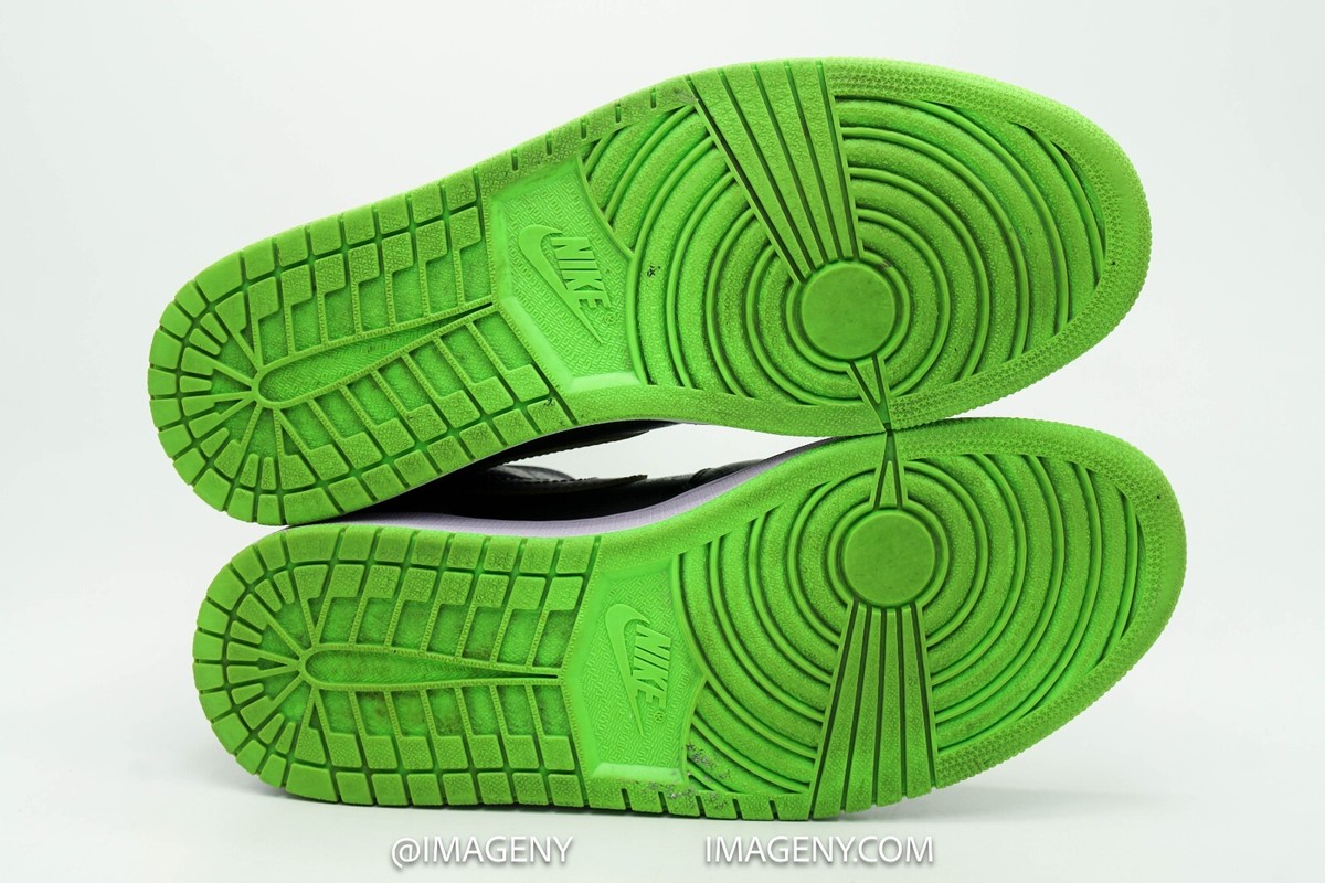 AIR JORDAN I RETRO USED SIZE 9 JOKER BLACK ELECTRIC GREEN AIR JORDAN I RETRO USED SIZE 9 JOKER BLACK ELECTRIC GREEN