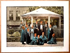 TURKEY Turning Dervishes - Photochromic Late 19th Century Engraving 