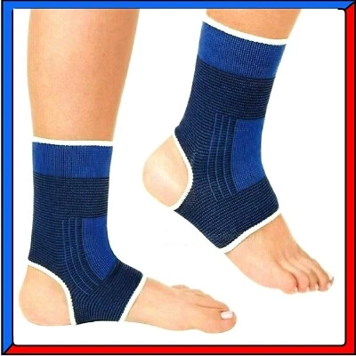 COPPIA CAVIGLIERA ORTOPEDICA FASCIA ELASTICA TUTORE CAVIGLIA PIEDE PER PALESTRA