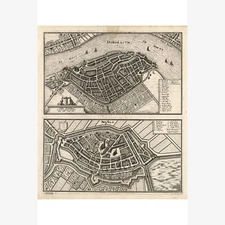 Dordrecht & Brielle Netherlands - Historical 1646 Map - Fine Giclee Reproduction