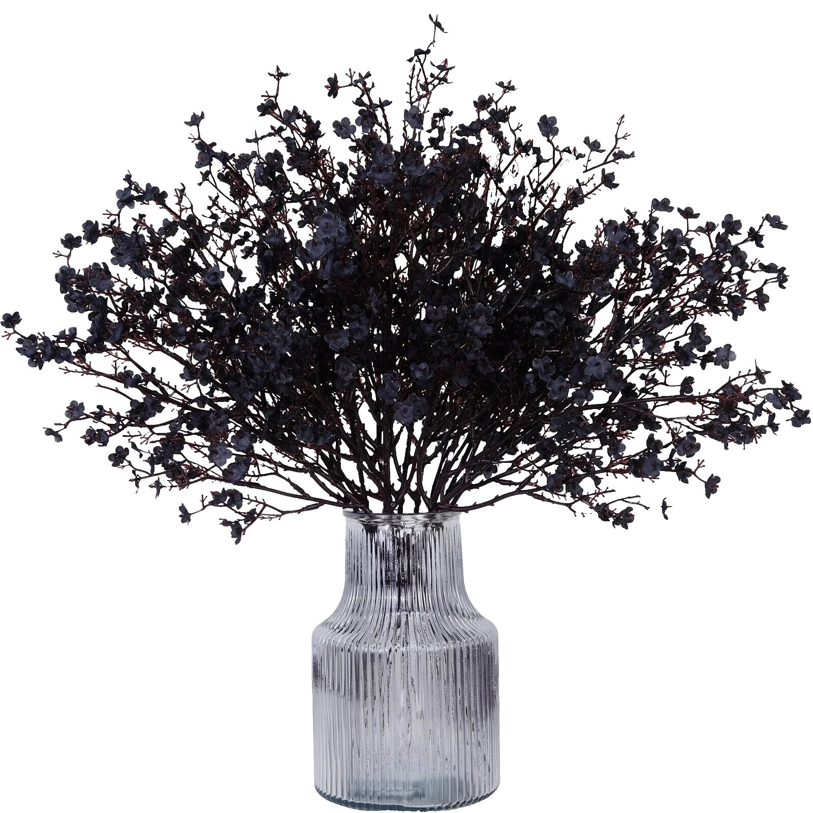 Black Faux Silk Floral Décor
