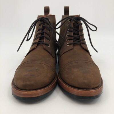 Patina Brown Leather Lace Up Boots | Made in Mexico | eBay display picture 1