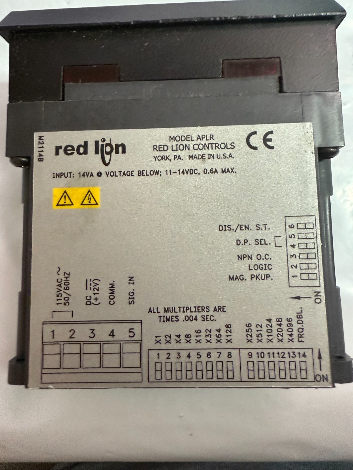 New Red Lion Controls APLR0600 Apollo Rate Indicator 6-Digit Time