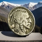 1937-P Buffalo Nickel Full Date & Almost Full Horn' # BN 13