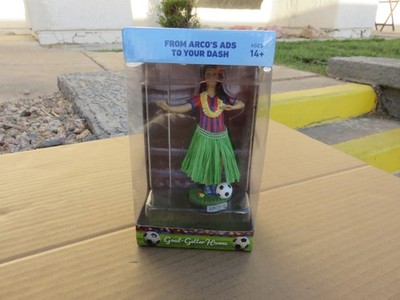 Sold Out ARCO Gas Hanna Dashboard Hula Girl New In Box Soccer Futbol World Cup