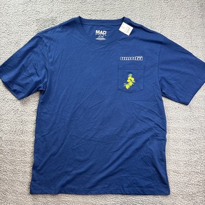 Mad Engine Mens XXL Navy Lemon Dolce Far Niente Short Sleeve Graphic T-Shirt