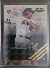 2018 TOPPS TIER ONE DOMINIC SMITH SILVER INK AUTOGRAPH RC #/10 METS BRAVES 