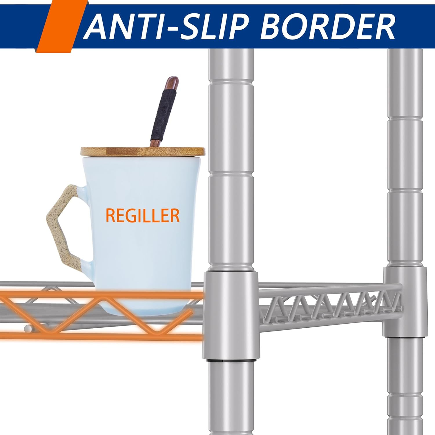 5-Wire Shelving Metal Storage Rack Adjustable Shelves, Standing Storag