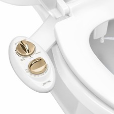 NEO 185 - Bidet Attachment for Toilet Seat Gold Non-Electric Dual Nozzle