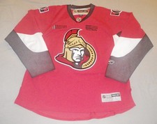OTTAWA SENATORS OLD LOGO RED OFFICIAL REEBOK JERSEY SIZE ADULT LARGE