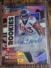 JAVONTE WILLIAMS RC 2021 Donruss Optic Gridiron Kings Silver Prizm Auto # 18/99