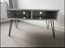 Next Bronx TV Unit Marbel Affect Furniture White Gloss Slight Mark On Corner