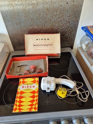 Pifco 50er/60er Jahre elektrisches Massagegerät für rheumatische Beschwerden im Originalkarton