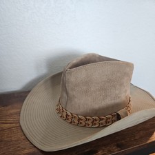 Vintage Resistol Stagecoach Tan Suede Ranchman Cowboy Hat - Size 6 7/8