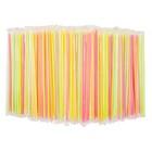 600 Pack Individually Wrapped Plastic Drinking Straws, Extra Long, 4 Colors