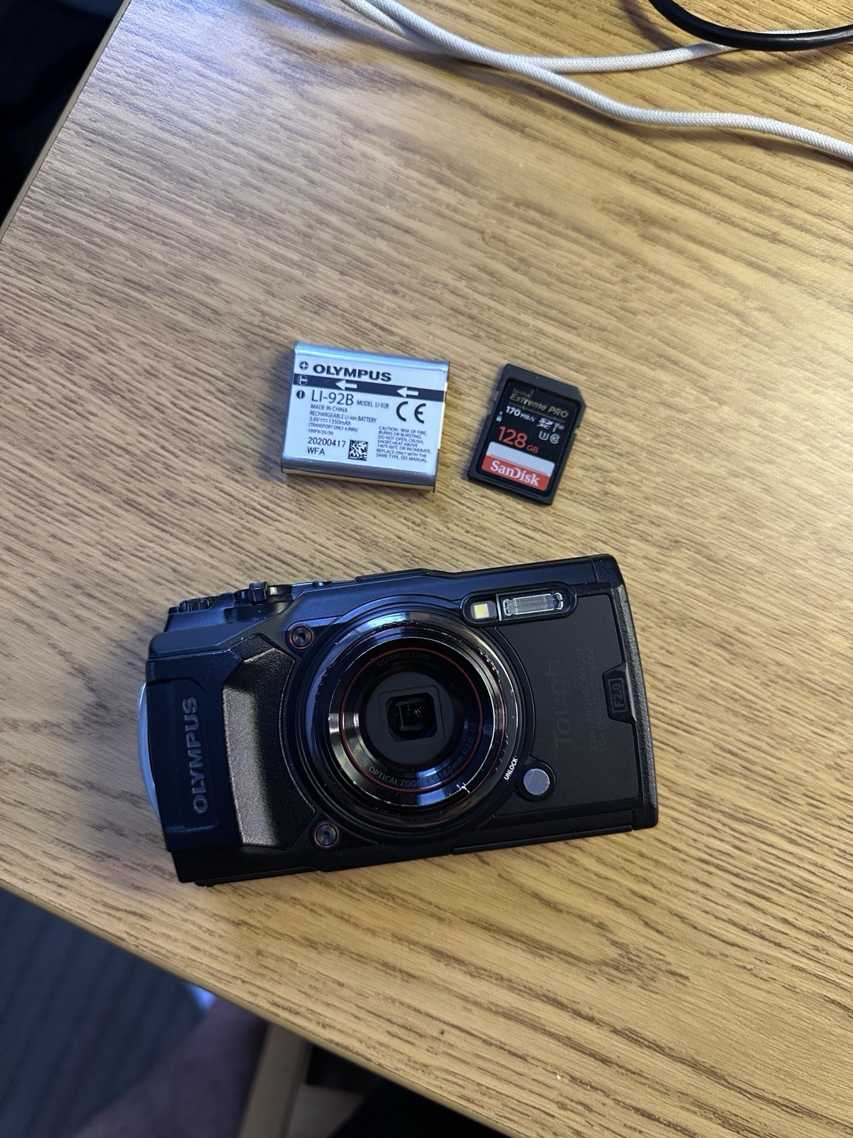 Olympus Tough TG-6 12MP 4K Digital Waterproof Camera with Battery and SD