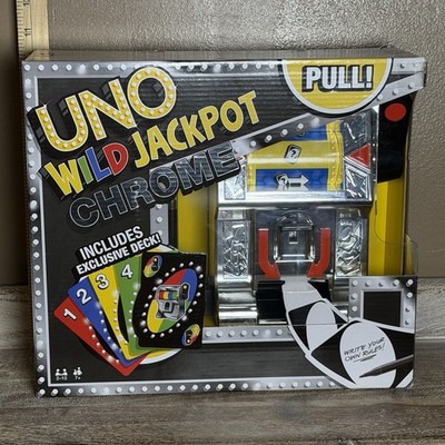 UNO Wild Jackpot Slot Machine Card Game Mattel 2015 CHROME RARE