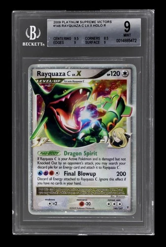 Pokemon TCG 2009 Rayquaza C Lv. X Holo #146 Platinum Supreme Victors BGS 9