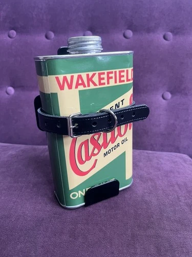 Lambretta Vespa Bolt On 1-litre Can Holder Kit With Replica Oil Can Castrol ESSO