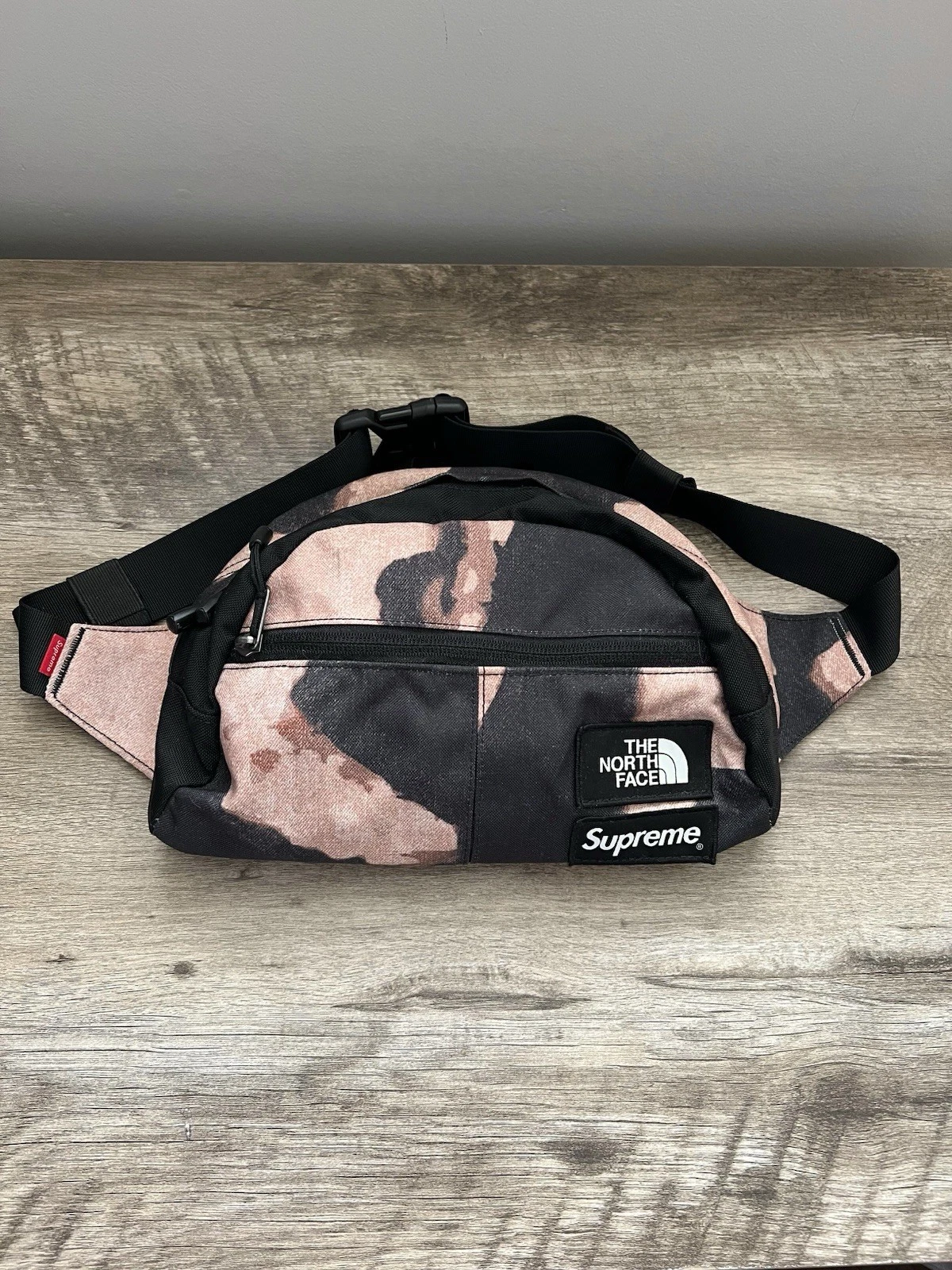 SAC BANANE SUPREME X THE NORTH FACE IMPRIMÉ DENIM BLANCHI ROO II NOIR TAILLE