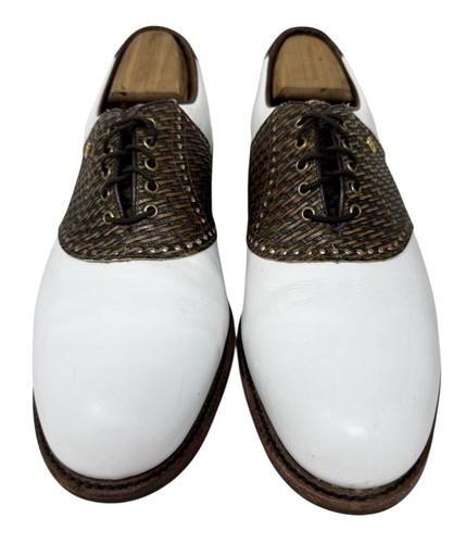 Footjoy Classics 51164 White/Brown Golf Shoes USA Men’s Size 12 D - Bild 5 von 11