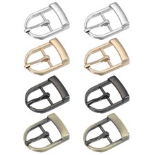 8Pcs 0.7" Single Prong Belt Buckle Roller Buckle Black/Silver/Light Gold/Brown