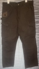 Wrangler Riggs Workwear Pants Mens 38X30 Cargo Double Knee Brown Utility