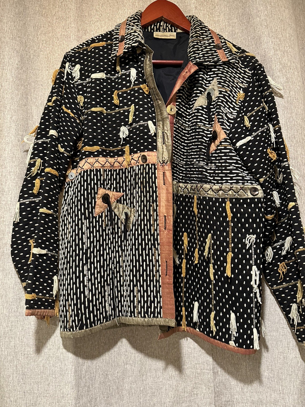 UNIQUE Vintage Eccentric 90s Boho Patchwork Art J… - image 12