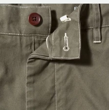 NWOT Outerknown Organic Cotton Twill Canvas Playa Field Olive Pants Men's Sz 36