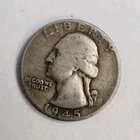 1945 Washington Quarter Silver. 1 Coin