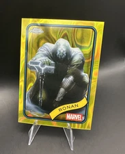2025 Topps Chrome Marvel Ronan #157 Yellow Lava Refractor