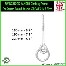 SWING HOOK HANGER Climbing Frame For Square Round Beams SCREWED IN 3 Sizes