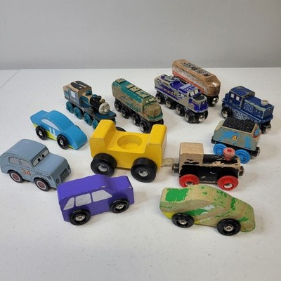 Vintage Thomas & Friends Wooden Railway Mixed Lot Multi-Color Toy Trains Cars