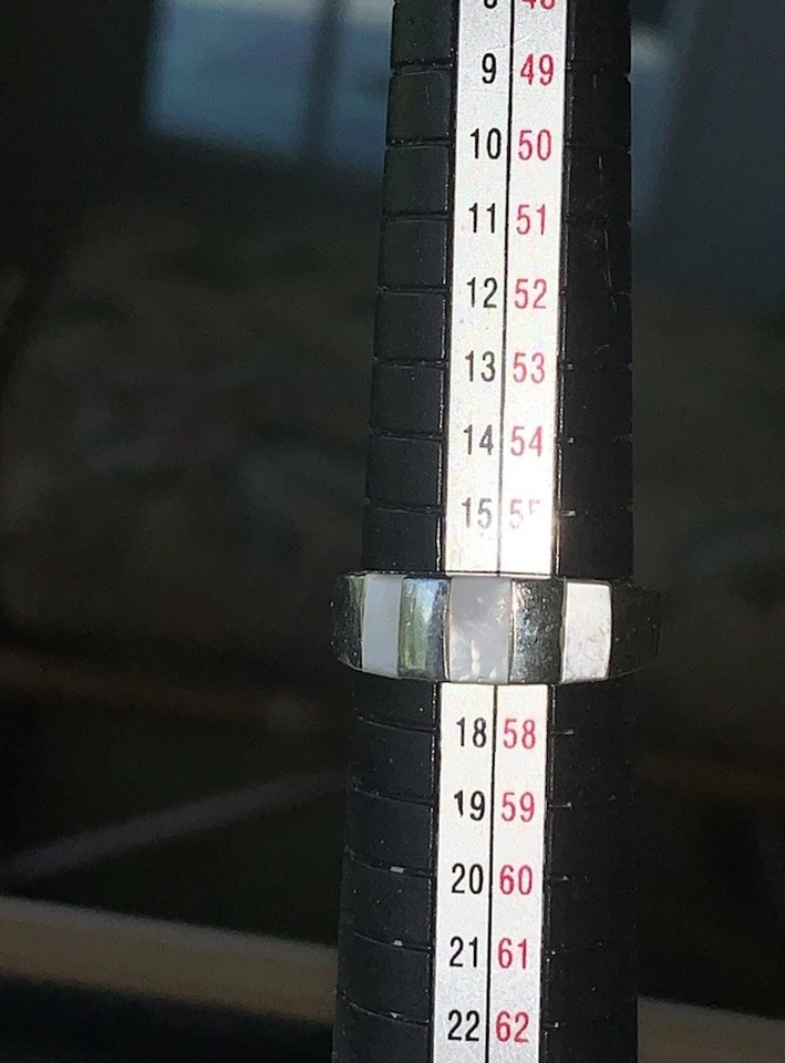 New Sterling 925 Ring W/Inlay Of Beautiful Abalone Ring-8 - Image 2 of 4