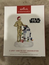 2024 Hallmark Keepsake Star Wars C-3PO And R2-D2 Peekbuster Ornament Disney NEW