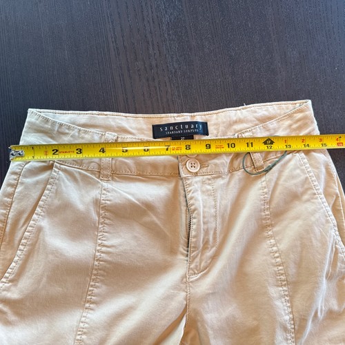 Sanctuary Rebel Damen-Cargohose khaki mittelhoher Bund Tasche Größe 27 neu ohne Etikett - Bild 4 von 7