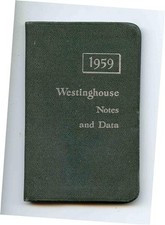 1959 Westinghouse Notes and Data Notebook Company & Product Information Maps