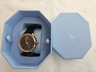 #18 Swarovski Crystalline Sparkling Wristwatch In Aqua Blue Box # 5295377