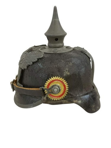 WW1 Imperial German Baden Pickelhaube Spiked Helmet Infantry Helmet 170 - Picture 10 of 14