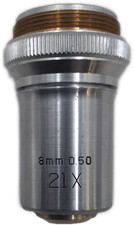 21x 8mm 0.50 NA Microscope Objective Lens Microbiology Lab