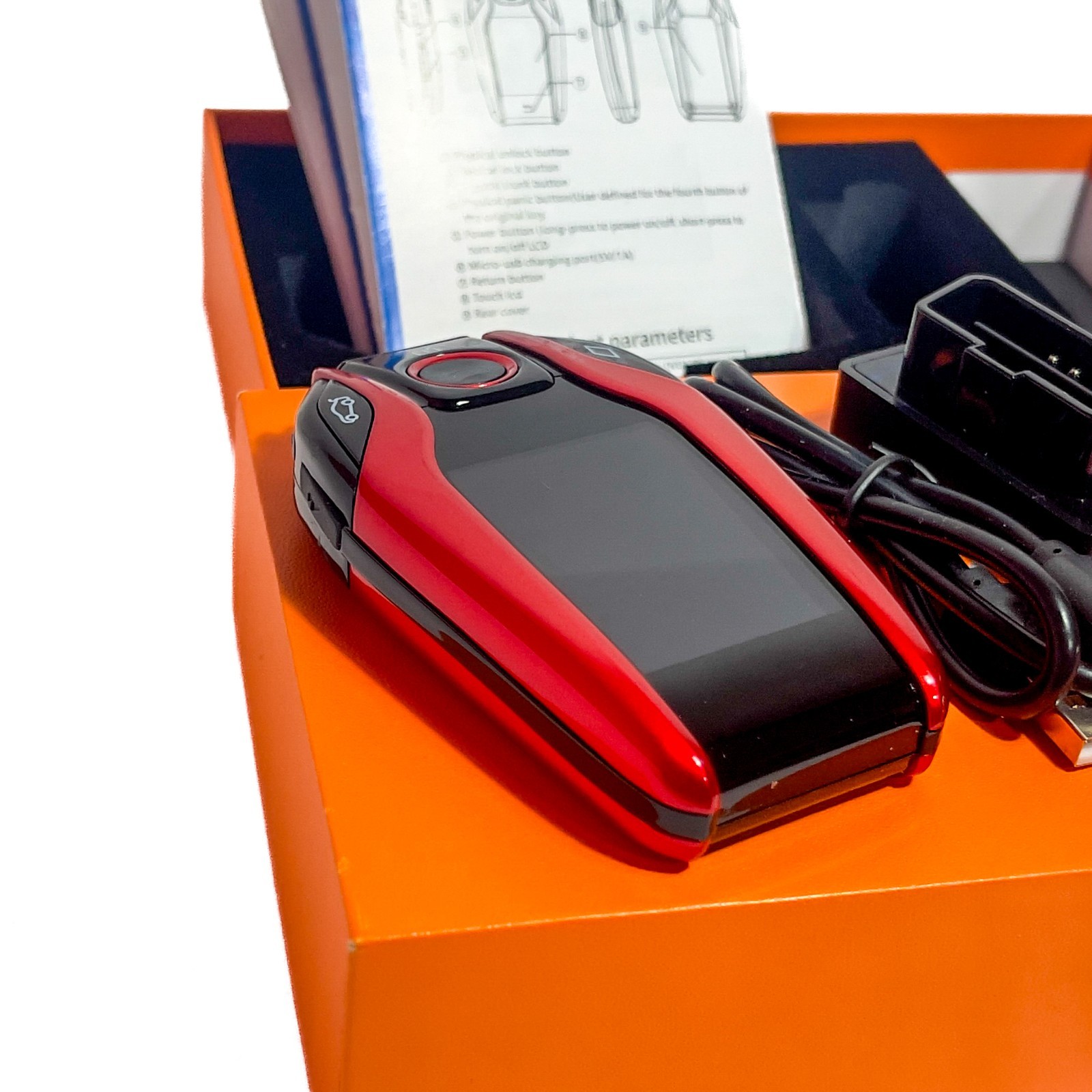 Smart LCD Car Key Touch Screen PKE Keyless Entry Kit OBD Adapter Universal Fob