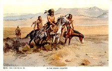 Granell, Montana, Charles M. Russell, Pasadena, California, 725 Postcard