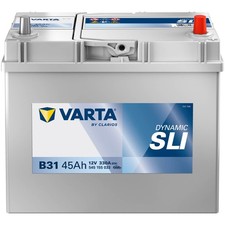 ASIA Autobatterie 12V 45Ah 330A Varta B31 Starterbatterie Pluspol rechts