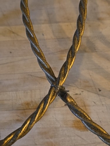 MCM 2 Gold Rope Style Metal 5 Candle Wall Sconce With Hooks - Picture 6 of 19