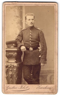 Fotografie Gustav Jobst, Zwickau, äussere Schneebergerstrasse 20, Junger blonde 