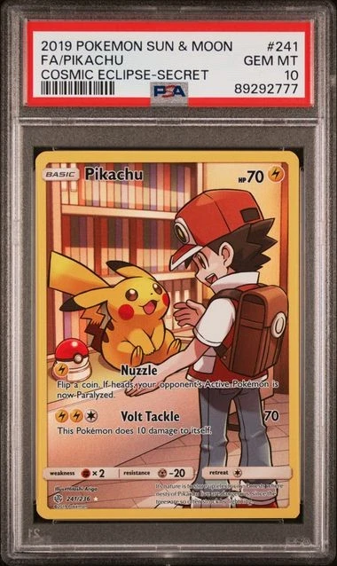 Pokémon TCG Sun & Moon Secret Rare Grade 10 Individual Collectible