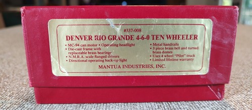 Mantua Rio Grande 4-6-0, TSU-2200 DCC sound, led lighting, ho scale - Picture 21 of 24