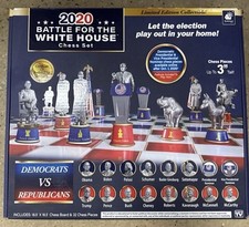 BATTLE FOR THE WHITE HOUSE CHESS SET TRUMP DE...